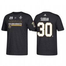 Vegas Golden Knights #30 Malcolm Subban 2018 Stanley Cup Playoffs Participant Black T-Shirt