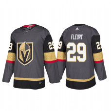 Vegas Golden Knights #29 Marc-Andre Fleury Authentic Player Grey Home Jersey