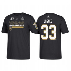 Vegas Golden Knights #33 Maxime Lagace 2018 Stanley Cup Final Bound Name and Number Black T-shirt