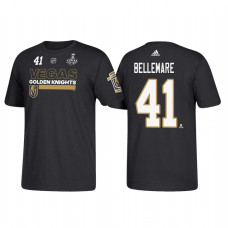 Vegas Golden Knights #41 Pierre-Edouard Bellemare 2018 Stanley Cup Final Bound Name and Number Black T-shirt