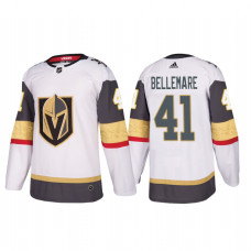 Vegas Golden Knights #41 Pierre-Edouard Bellemare Authentic Player White Away Jersey