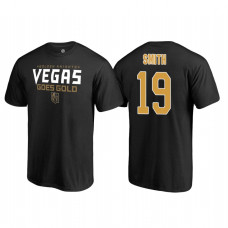 Vegas Golden Knights #19 Reilly Smith 2018 Stanley Cup Final Goes Gold Name and Number Black T-Shirt