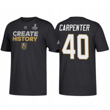Vegas Golden Knights #40 Ryan Carpenter 2018 Stanley Cup Final Create History Black T-Shirt