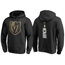 Vegas Golden Knights #3 Brayden McNabb Black Name And Number Pullover Hoodie