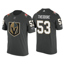 Vegas Golden Knights #53 Shea Theodore Steel-Grey 2018 New Season T-shirt