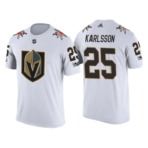 Vegas Golden Knights #25 William Karlsson White 2018 New Season T-shirt