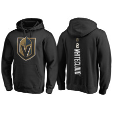 Vegas Golden Knights #2 Zach Whitecloud Black Name And Number Pullover Hoodie