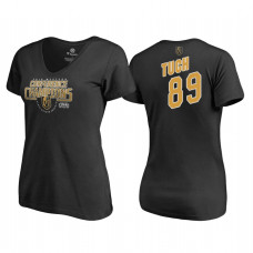 Women's Vegas Golden Knights #89 Alex Tuch Western Conference Champions 2018 Interference V-Neck Black T-Shirt