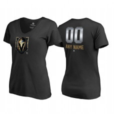 Women's Vegas Golden Knights Any Name and Number Midnight Mascot T-Shirt Black