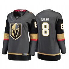 Women's Vegas Golden Knights #8 Griffin Reinhart 2018 Stanley Cup Final Bound Breakaway Home Jersey Grey