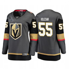 Women's Vegas Golden Knights #55 Keegan Kolesar 2018 Stanley Cup Final Bound Breakaway Home Jersey Grey