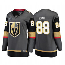 Women's Vegas Golden Knights #88 Nate Schmidt 2018 Stanley Cup Final Bound Breakaway Home Jersey Grey