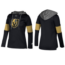 Women's Vegas Golden Knights Black Authectin Jersey Crewdie Hoodie