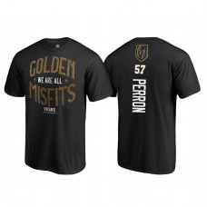 Youth Vegas Golden Knights #57 David Perron 2018 Stanley Cup Final Golden Misfits Black T-shirt