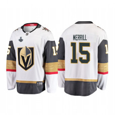 Youth Vegas Golden Knights #15 Jon Merrill 2018 Stanley Cup Final Breakaway Road White Jersey