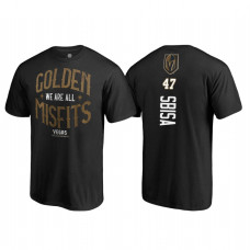 Youth Vegas Golden Knights #47 Luca Sbisa 2018 Stanley Cup Final Golden Misfits Black T-shirt