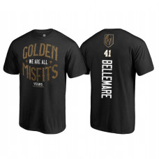 Youth Vegas Golden Knights #41 Pierre-Edouard Bellemare 2018 Stanley Cup Final Golden Misfits Black T-shirt