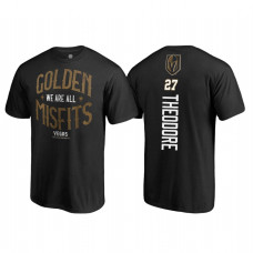 Youth Vegas Golden Knights #27 Shea Theodore 2018 Stanley Cup Final Golden Misfits Black T-shirt