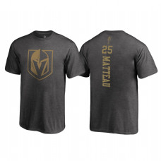 Youth Vegas Golden Knights Stefan Matteau Fanatics Branded 2018 Name and Number Backer Heathered Gray T-Shirt
