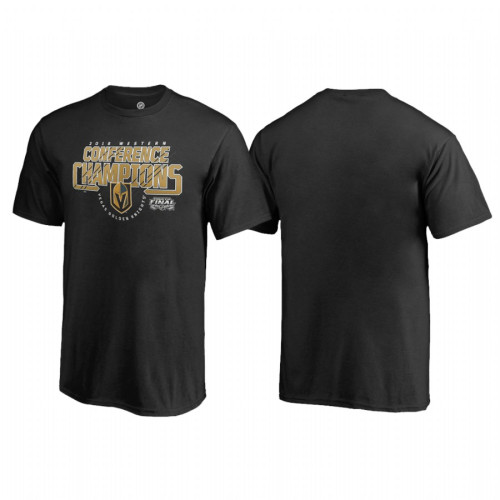 Youth Vegas Golden Knights Western Conference Champions 2018 Interference Black T-Shirt Youth Vegas Golden Knights Western Conference Champions 2018 Interference Black T-Shirt