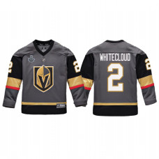 Youth Vegas Golden Knights #2 Zach Whitecloud Replica Player 2018Stanley Cup Final Jersey Gray