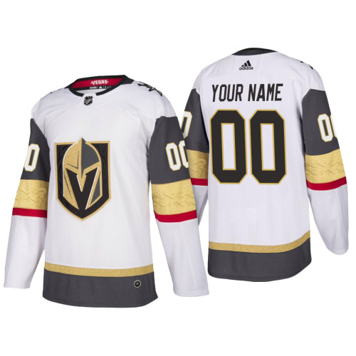 Vegas Golden Knights 00 White 2018 Season New Custom Jersey